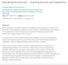 Educating the Educator – Teaching Around Care Experience