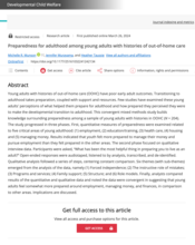 Preparedness for adulthood among young adults with histories of out-of-home care