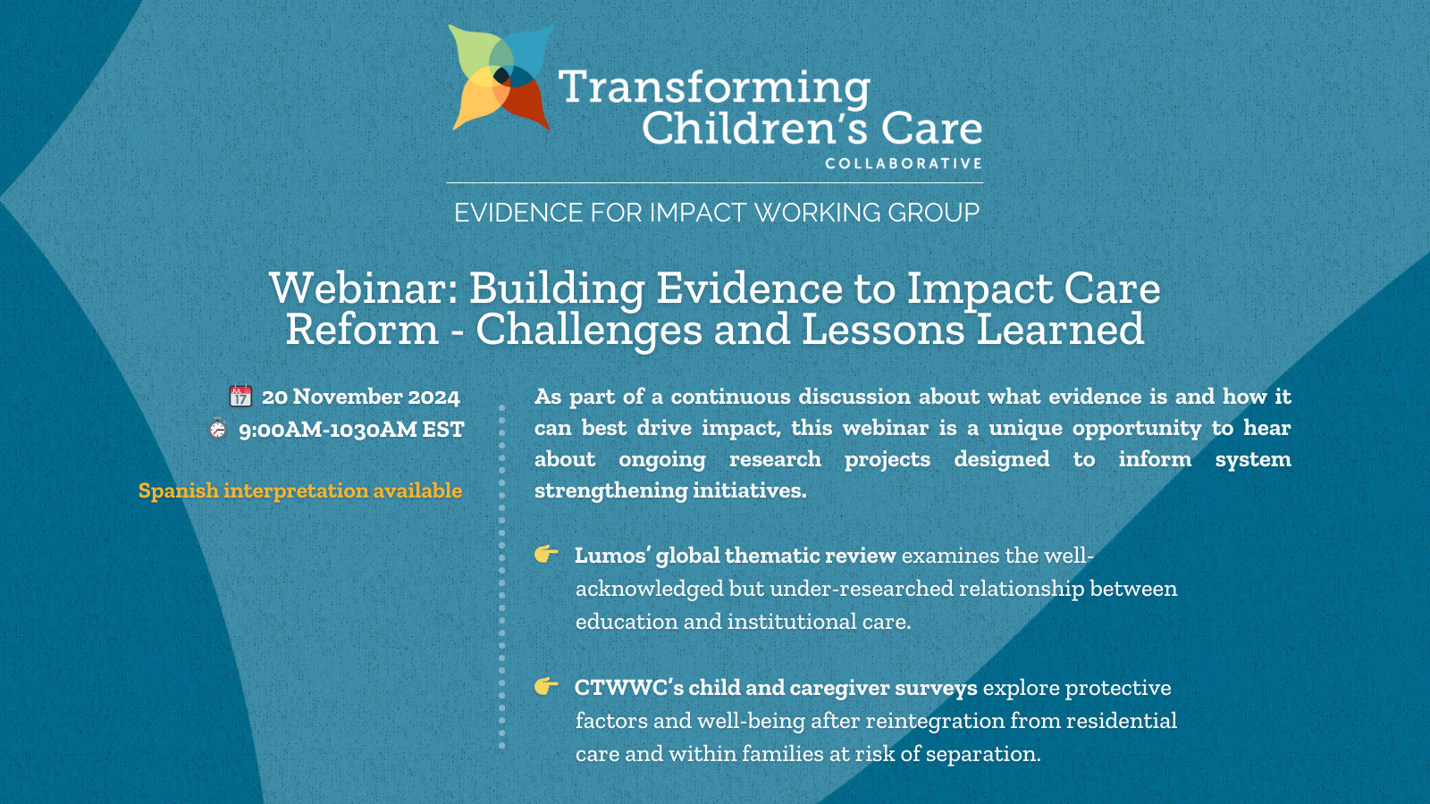 Webinar: Building Evidence to Impact Care Reform: Challenges and Lessons Learned