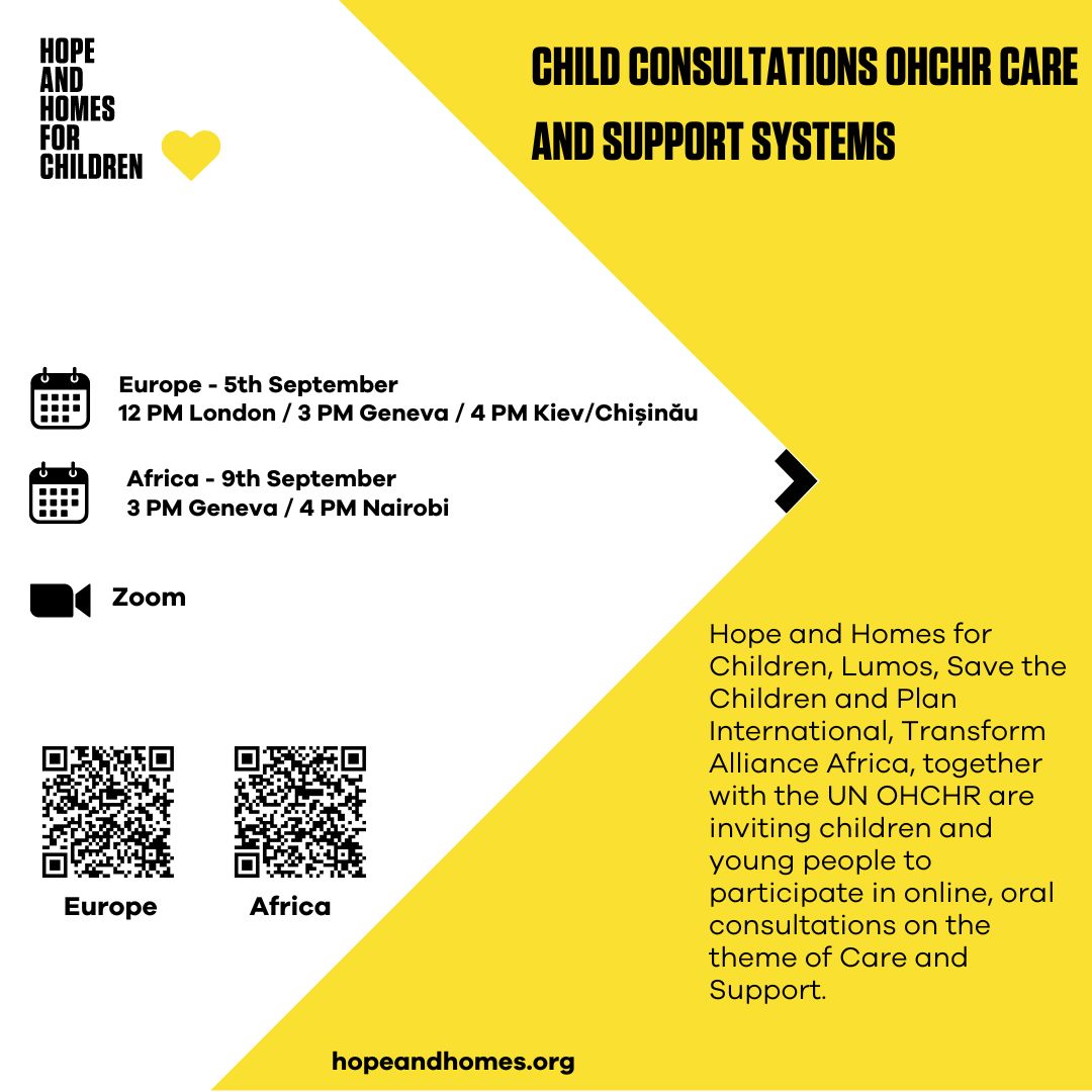 Child Consultations OHCHR Care and Support Systems