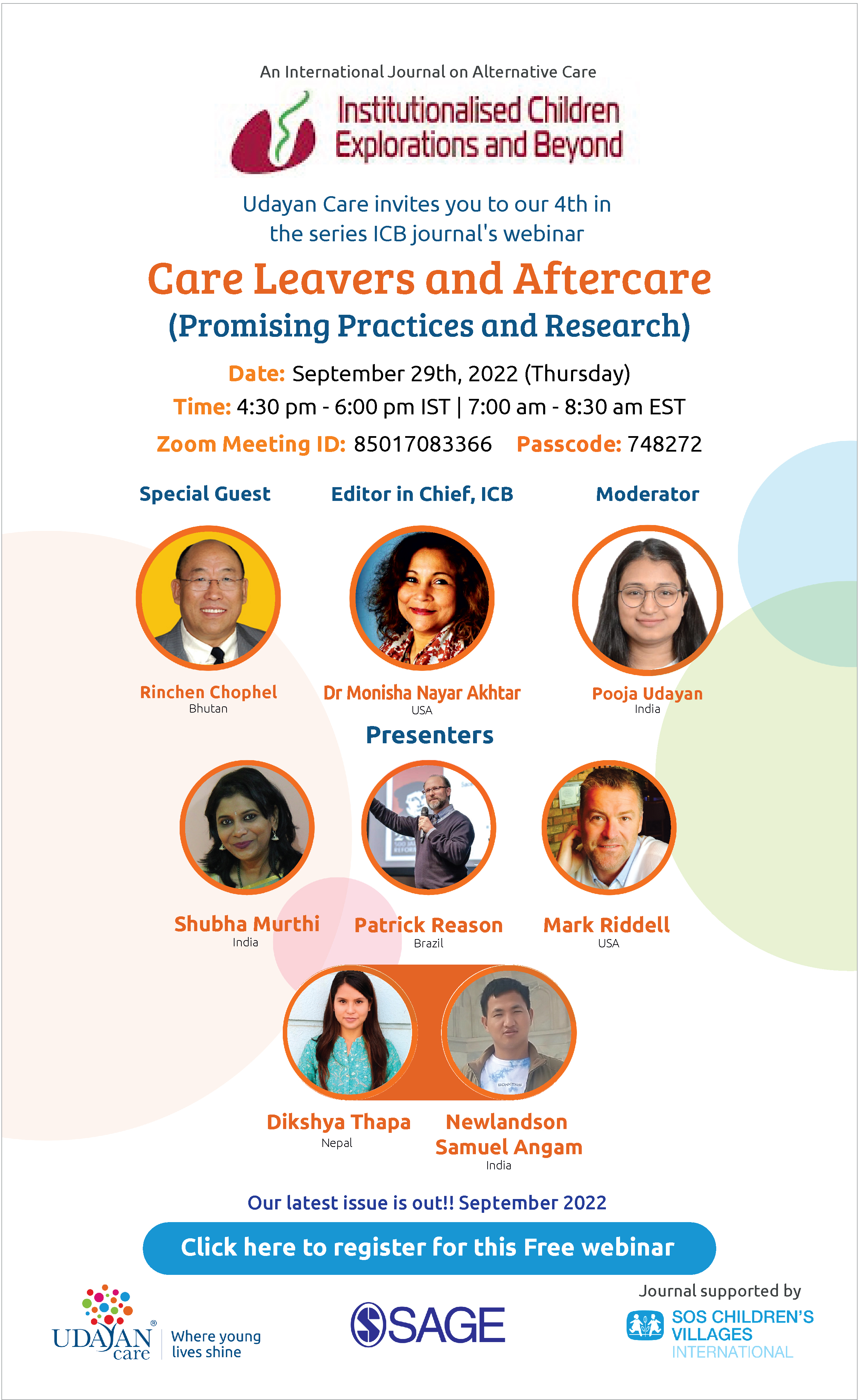 Udayan Care invites you to their 4th in the series ICB's journal webinar.