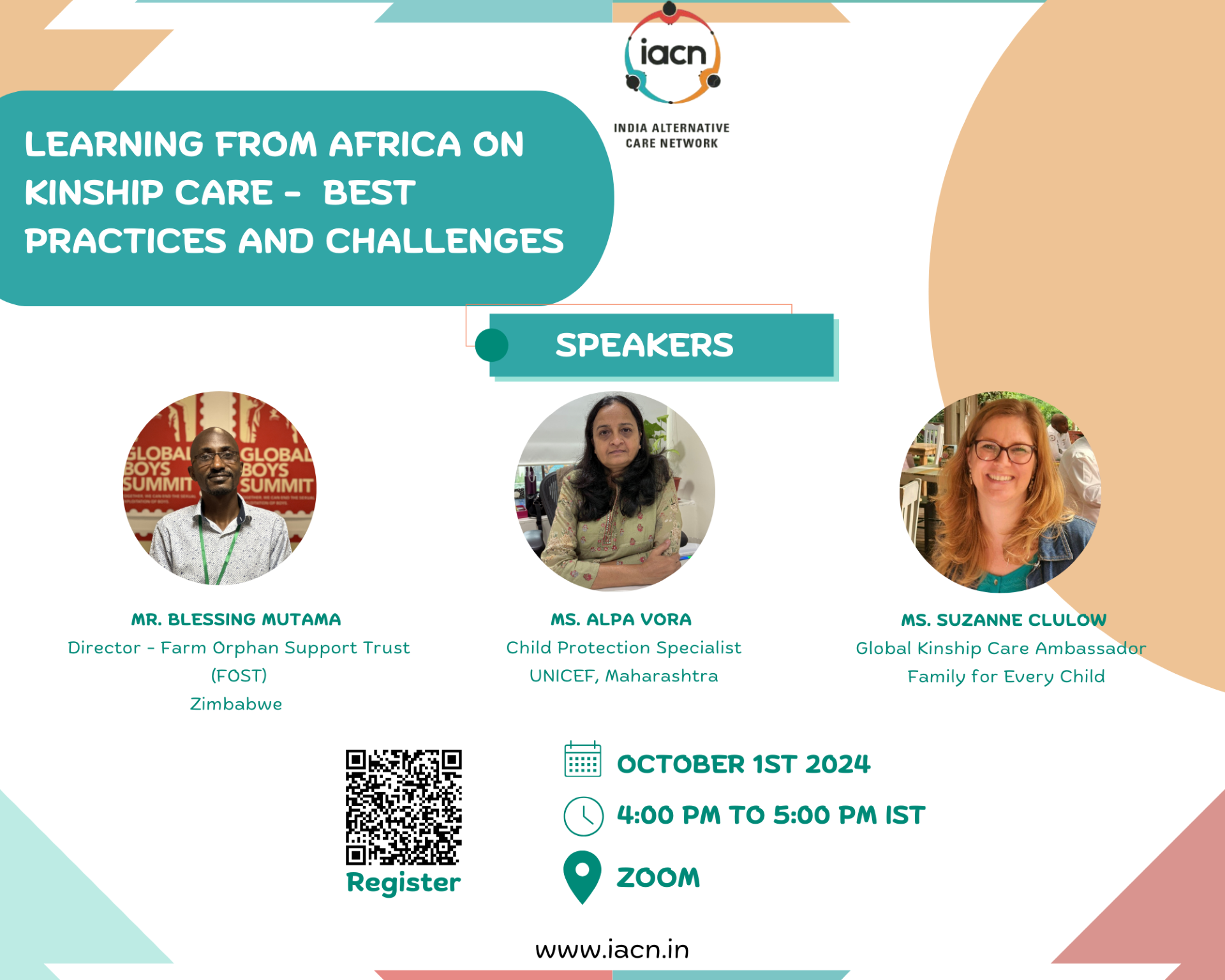 Join this interactive webinar hosted by India Alternative Care Network (IACN) on October 1, 2024.