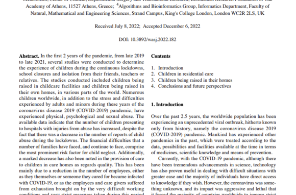 Impact of the COVID-19 pandemic on children living in shelters and children in the community (Review)