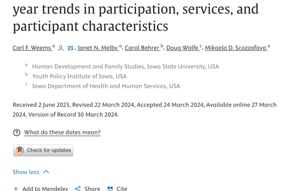 Statewide aftercare services program for youth transitioning from foster care: Five-year trends in participation, services, and participant characteristics