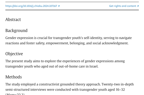 Exploring Gender Expression: Experiences Of Transgender Youth In Out-Of-Home Care