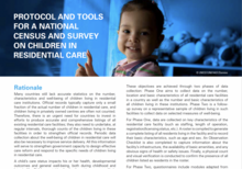 protocol and tools for national census and survey on children in residential care