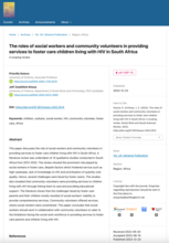 The Roles Of Social Workers And Community Volunteers In Providing Services To Foster Care Children Living With HIV In South Africa