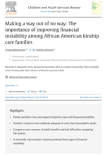 Making a way out of no way: The importance of improving financial instability among African American kinship care families