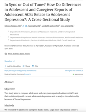 In Sync or Out of Tune? How Do Differences in Adolescent and Caregiver Reports of Adolescent ACEs Relate to Adolescent Depression?: A Cross-Sectional Study