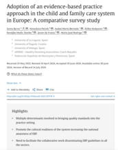 Adoption of an evidence-based practice approach in the child and family care system in Europe: A comparative survey study
