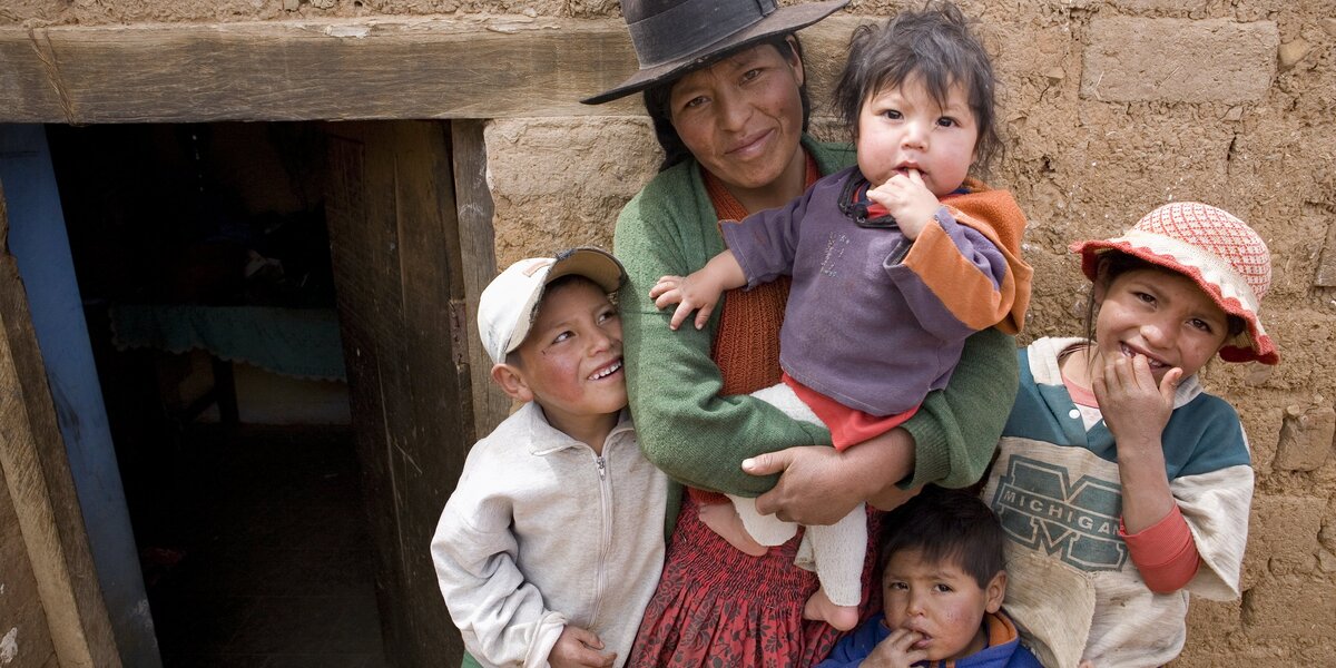 Mother and her children