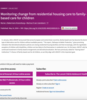 Monitoring change from residential housing care to family-based care for children